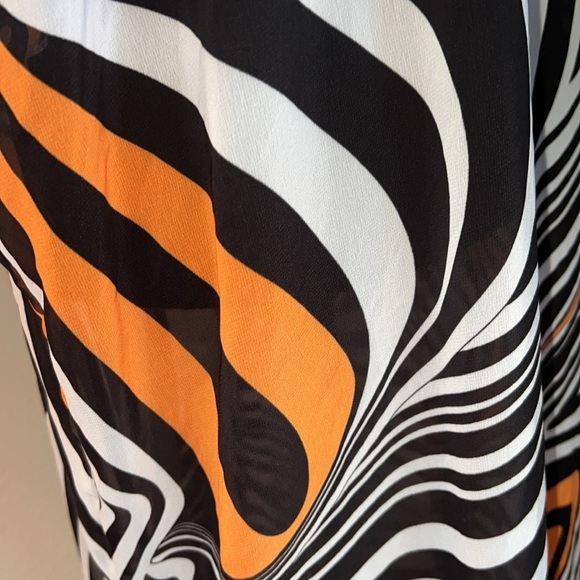 Women’s Animal Print Sheer Lightweight 3/4 Sleeve Full Length Maxi Kimono OS - Picture 9 of 16